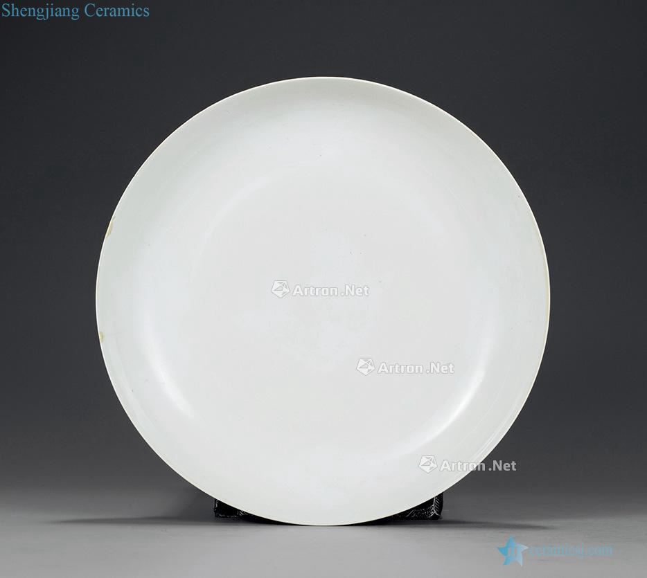 Bright white glazed plate
