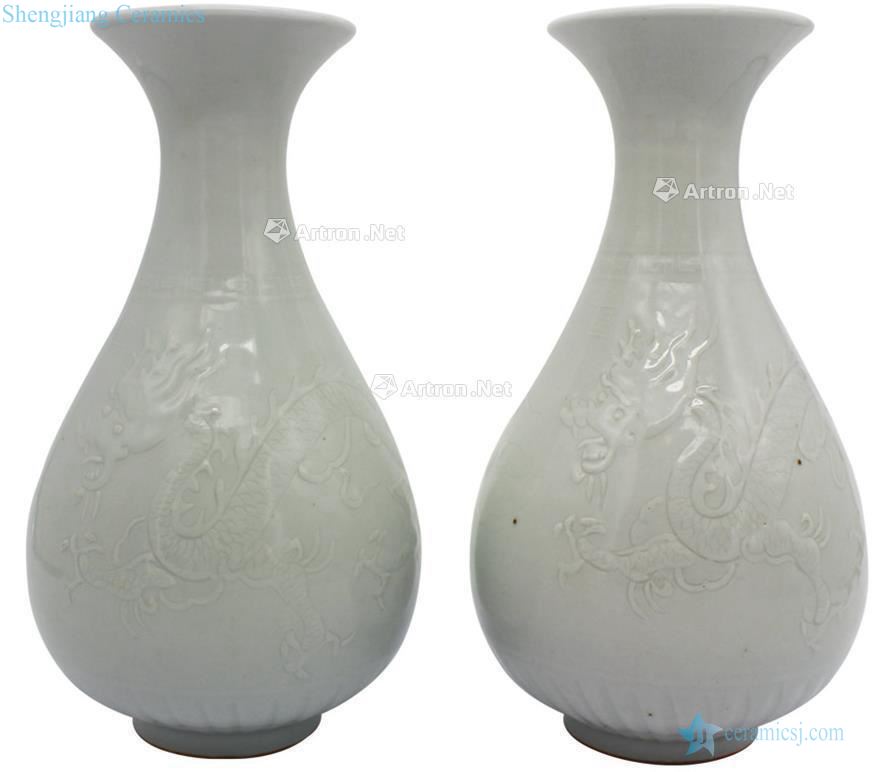 yuan Pivot mansion porcelain dragon okho spring bottle (a)