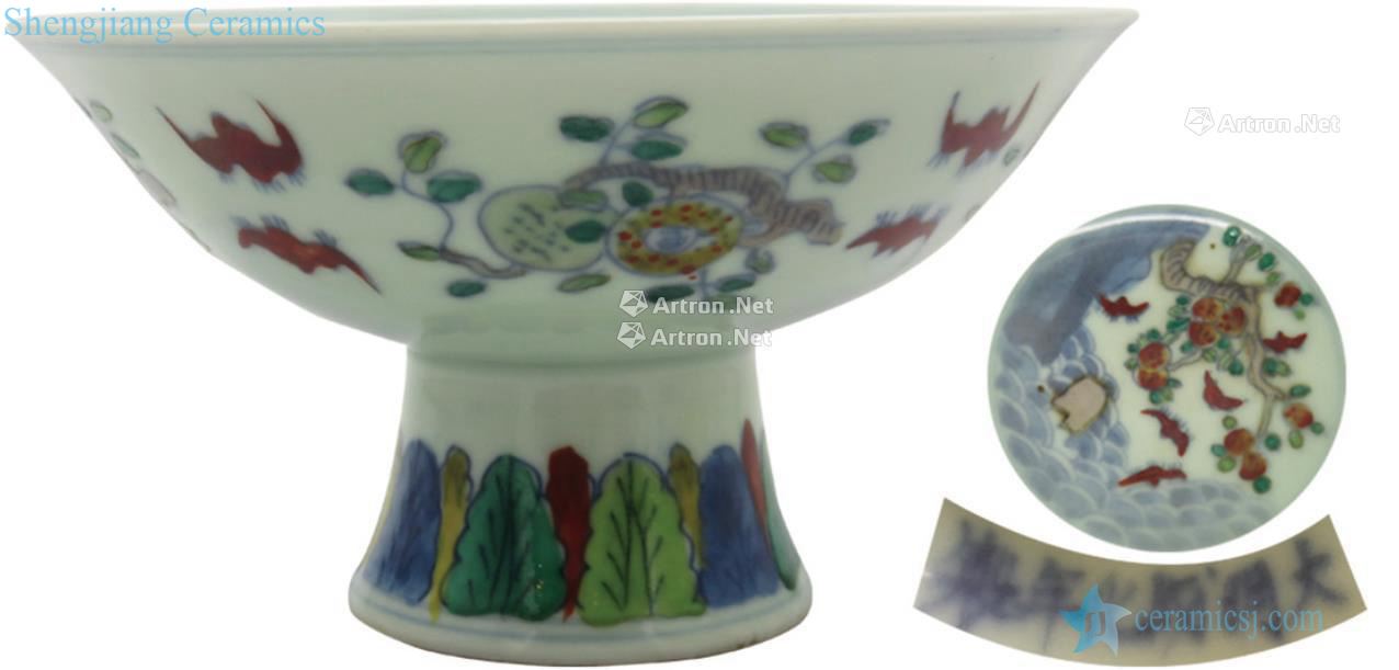 Bright color bucket water lines wufu long-lived footed bowl
