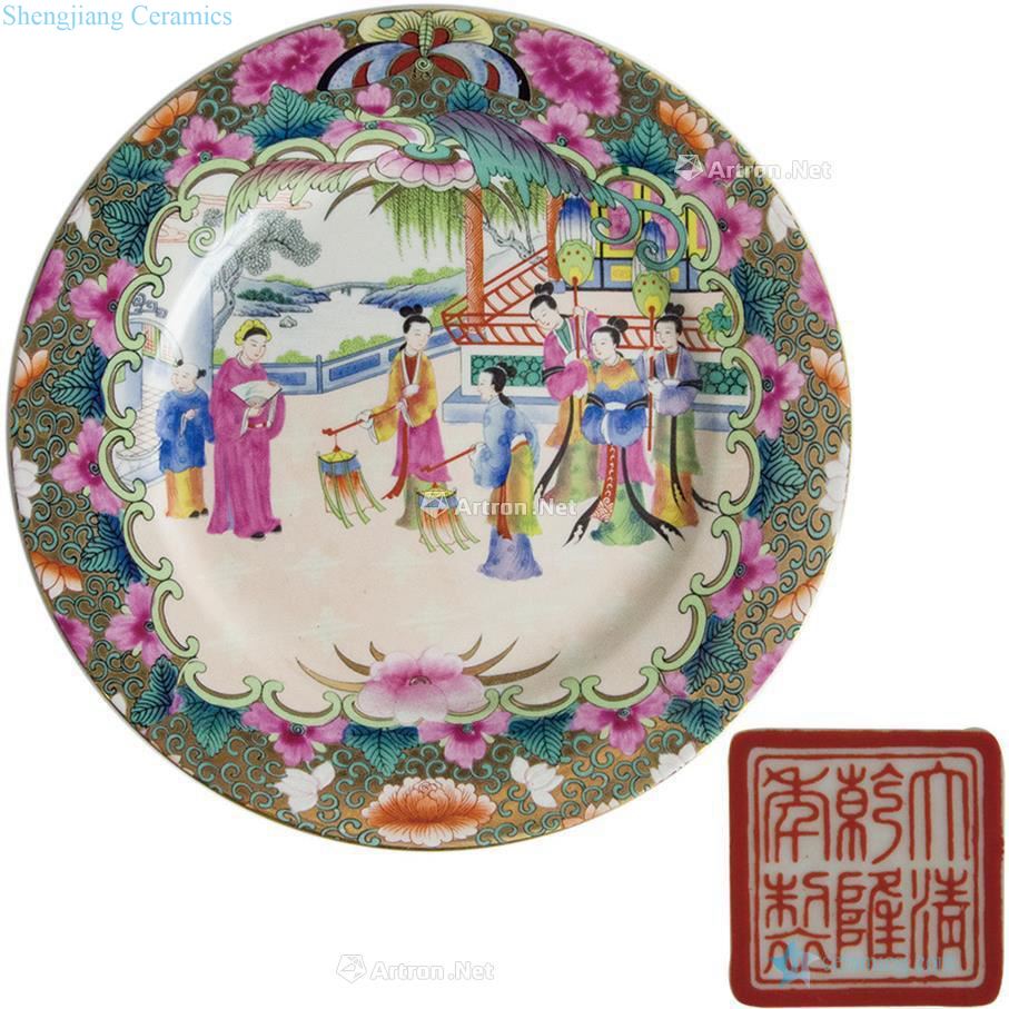 Qing powder enamel disc