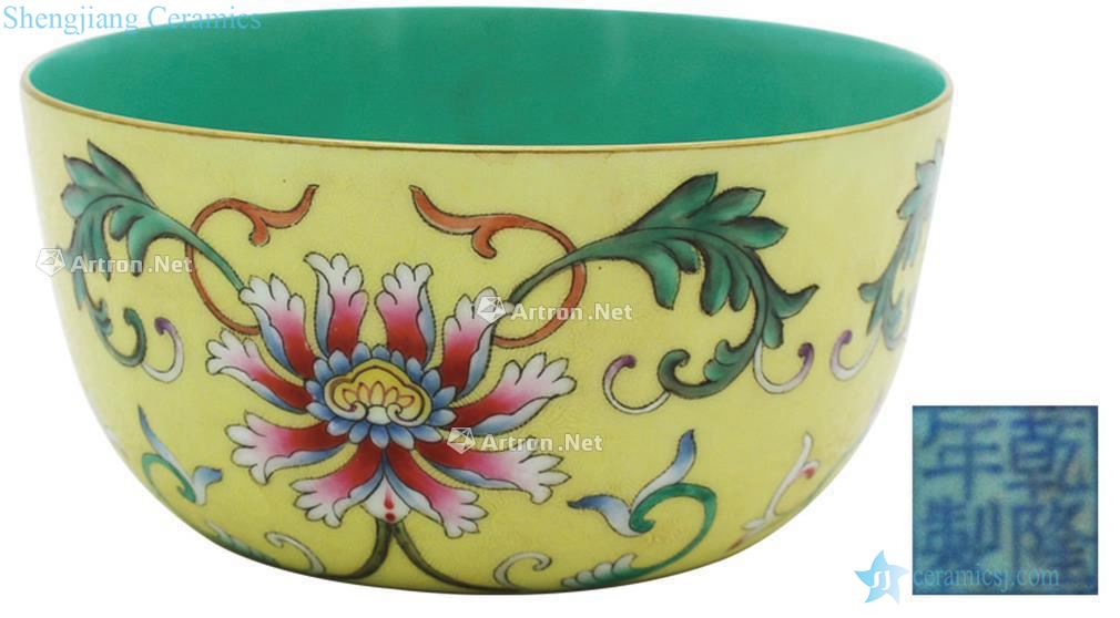 Clear paint to pastel yellow passion fruit bowl