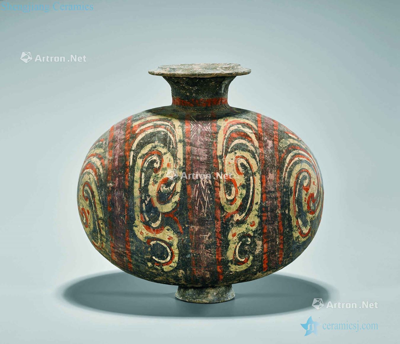 HAN DYNASTY made POTTERY COCOON VASE