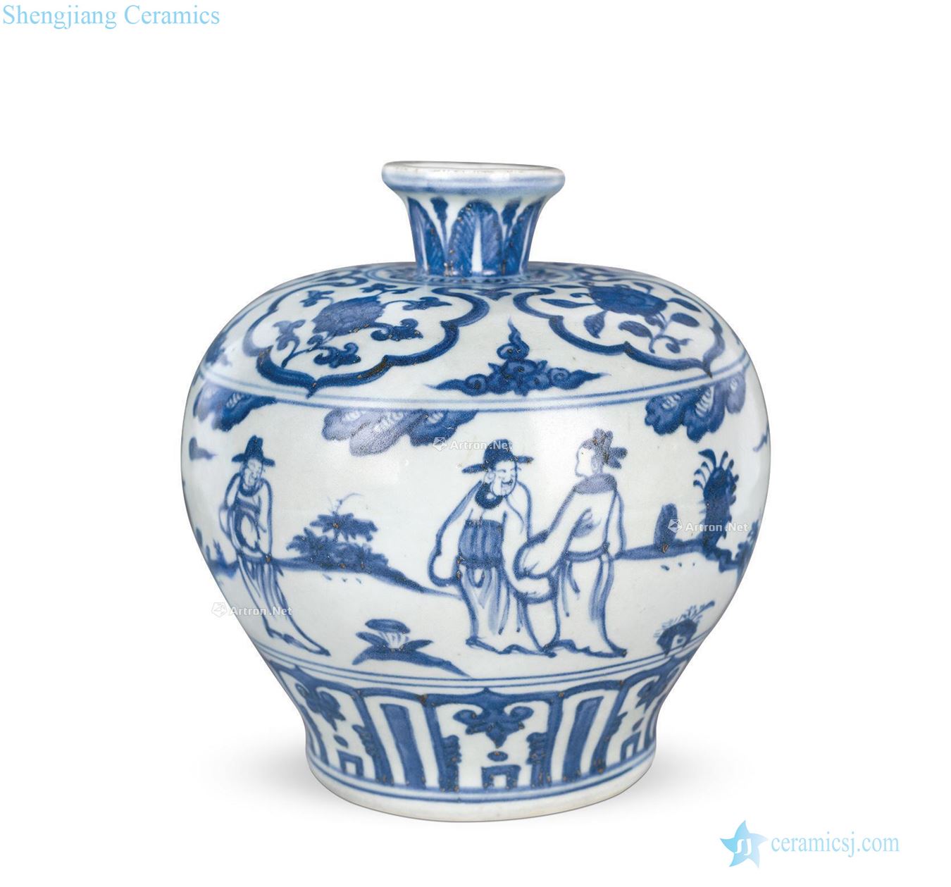 Zhengde blue figure mei bottles of friends and relatives