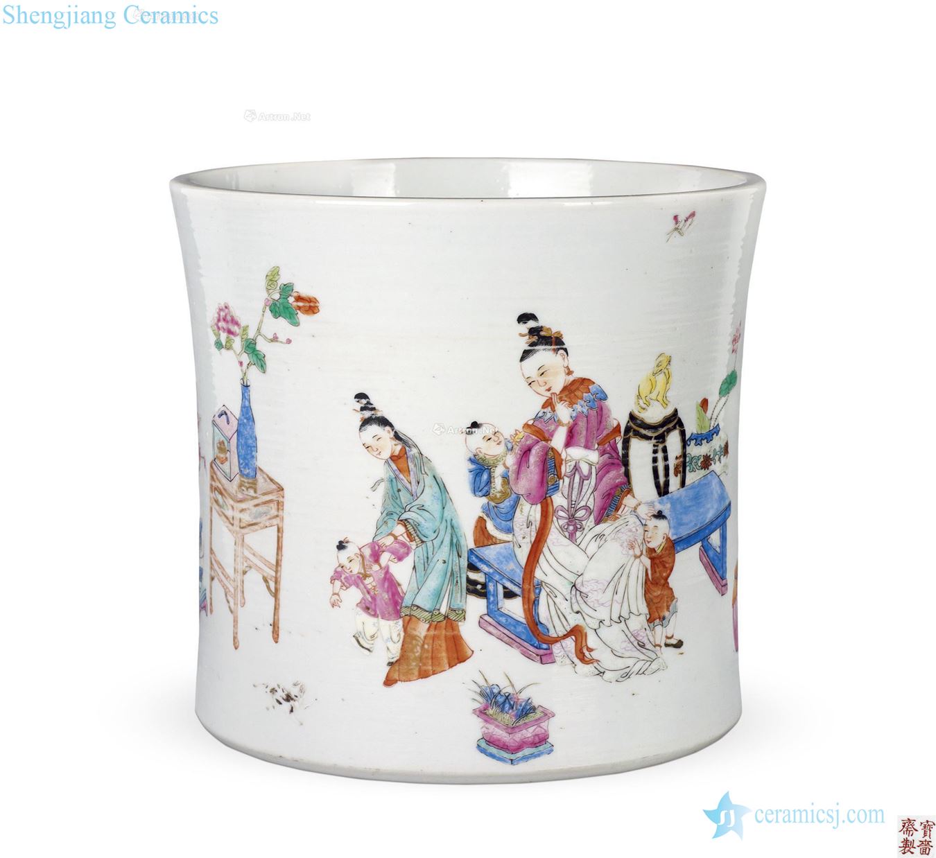 Qianlong pastel character tattoo pen container