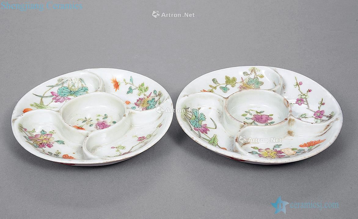 Clear pastel pattern color plate (a) of the four seasons