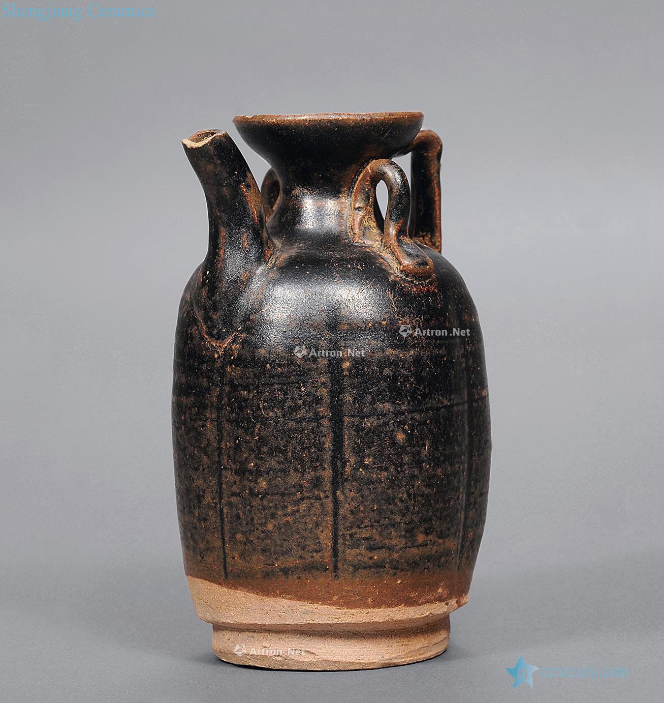 Eastern jin Deqing brown glazed pot
