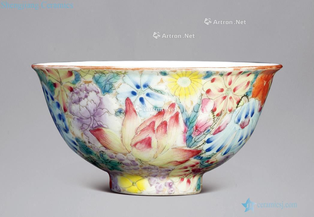 Clear pastel pattern bowl