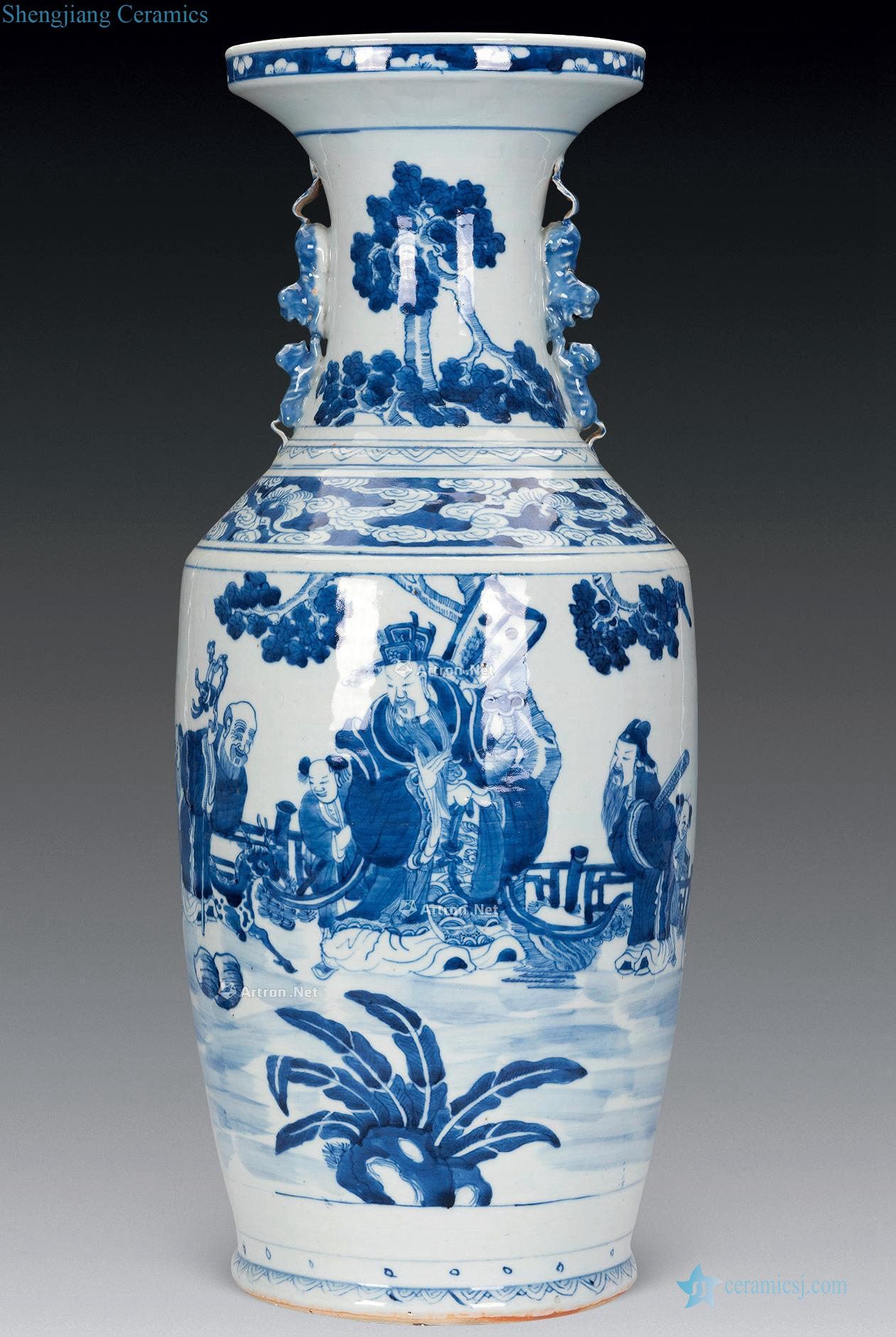 Clear blue samsung big vase