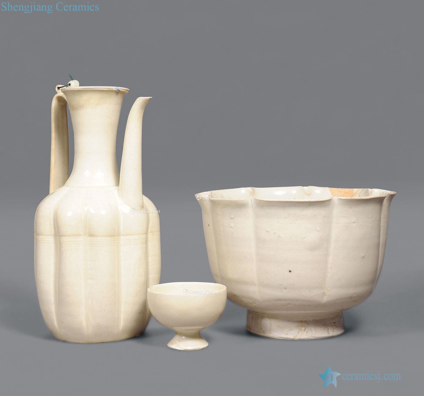 Northern song dynasty, stimulation of magnetic temperature pot cup (a group of three)