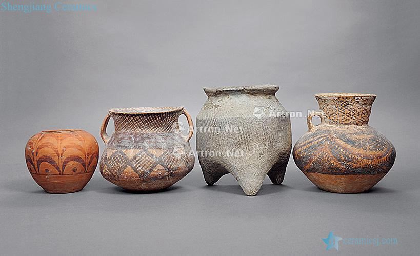 Neolithic pottery (a group of four pieces)