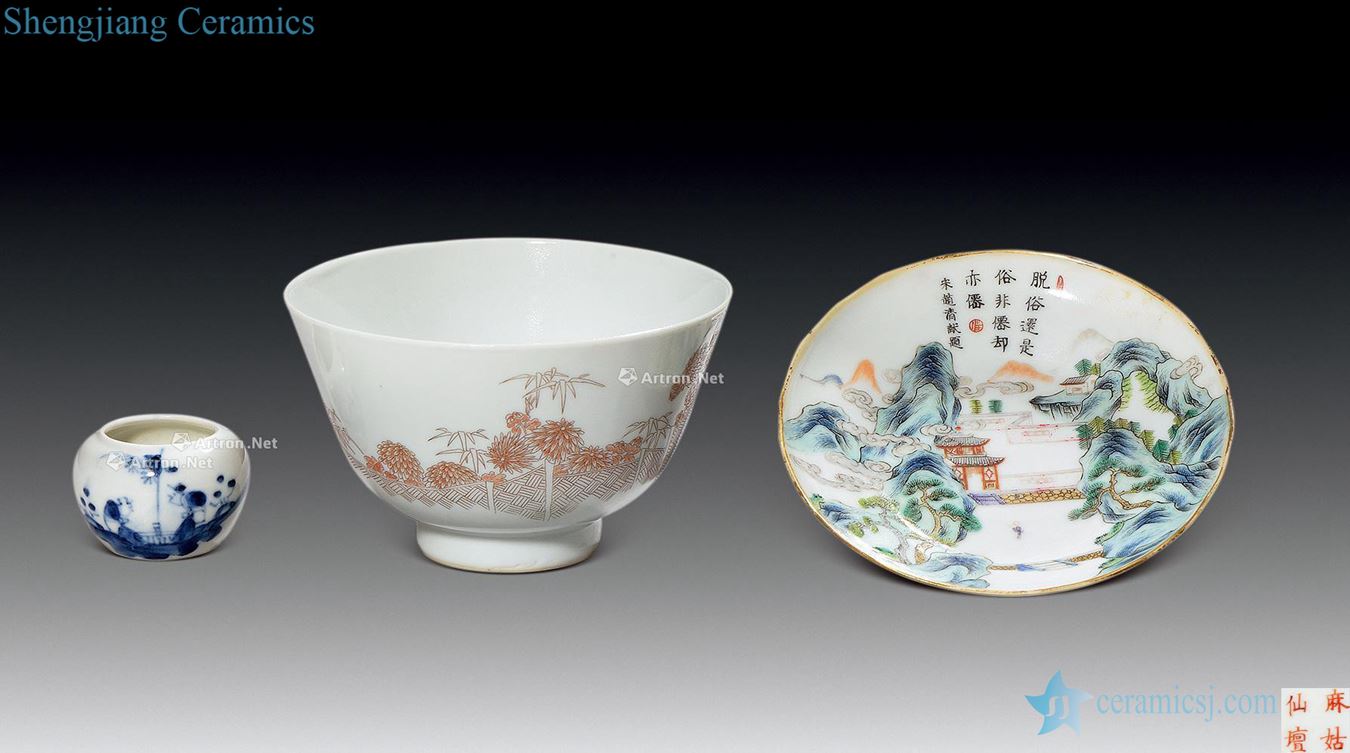 Qing qing painting of flowers and food cup, pastel landscape dab, bamboo chrysanthemum lines handless small (a)
