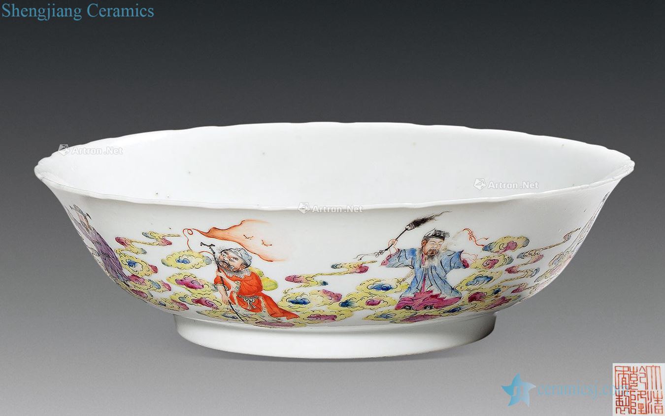 Clear pastel the eight immortals characters grain big bowl