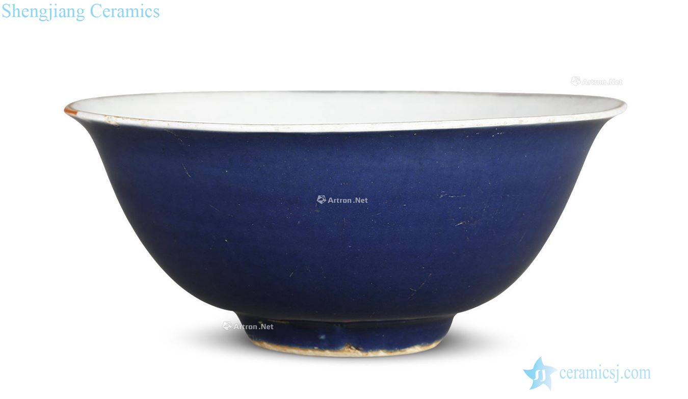 Ming Ji blue glazed bowl