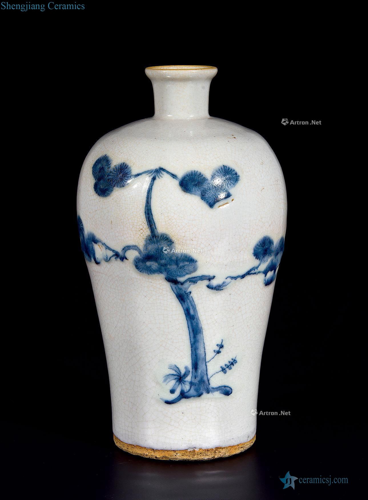 Ming The elder brother of the blue glaze loose LuHeMei bottle