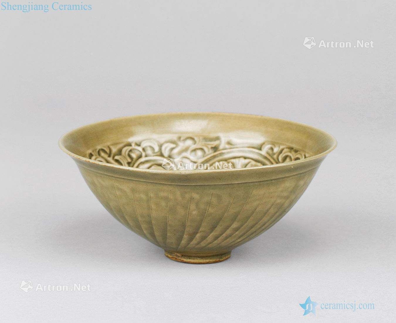 Jin (1115-1234), yao state kiln flowers green-splashed bowls