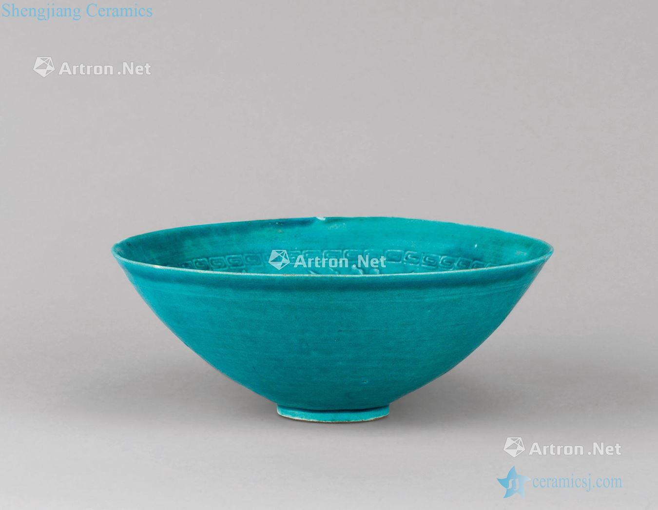 Ming dynasty (1368-1644), blue glaze flower green-splashed bowls