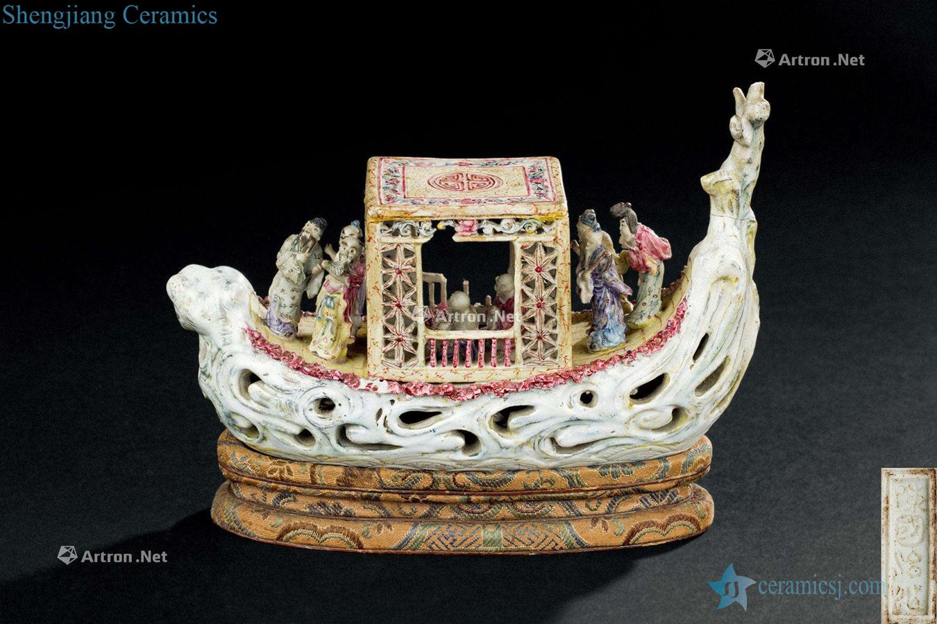 Qing daoguang (1821-1850), Michael chan made porcelain famille rose ensemble furnishing articles