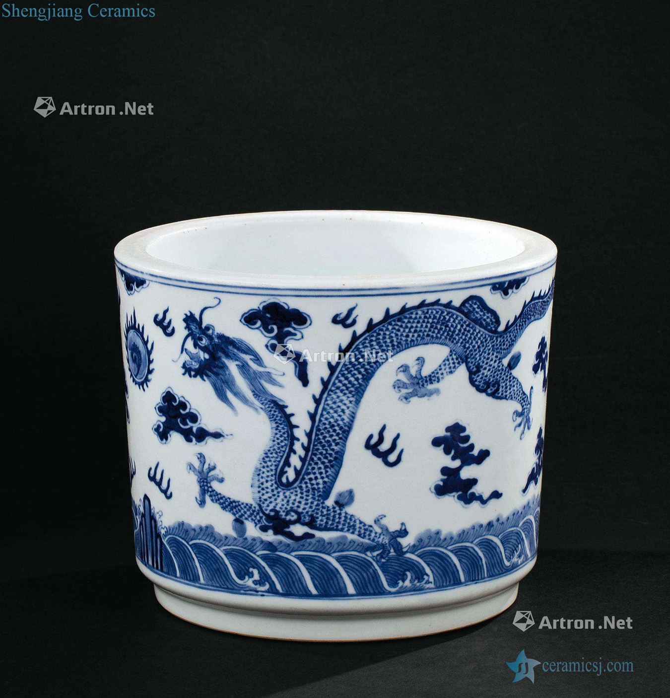 Clear light blue and white praised WenXiangLu (1821-1850)