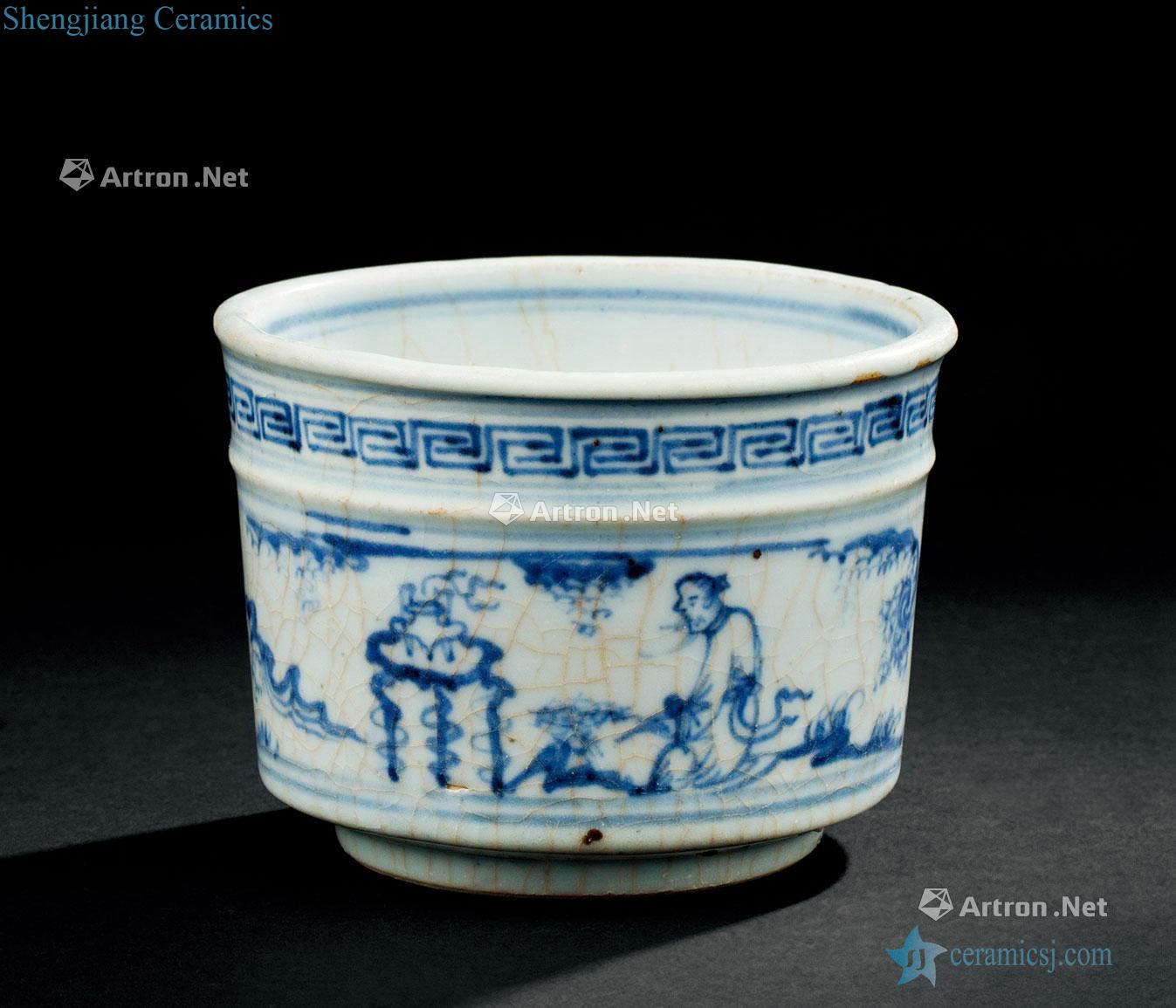 MingZhengDe (1506-1521) blue and white high WenXiangLu