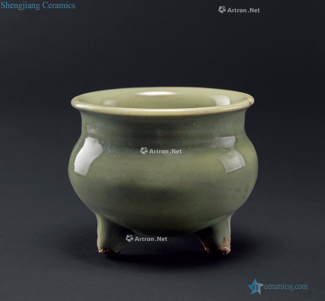 Ming or earlier Longquan three-legged incense burner