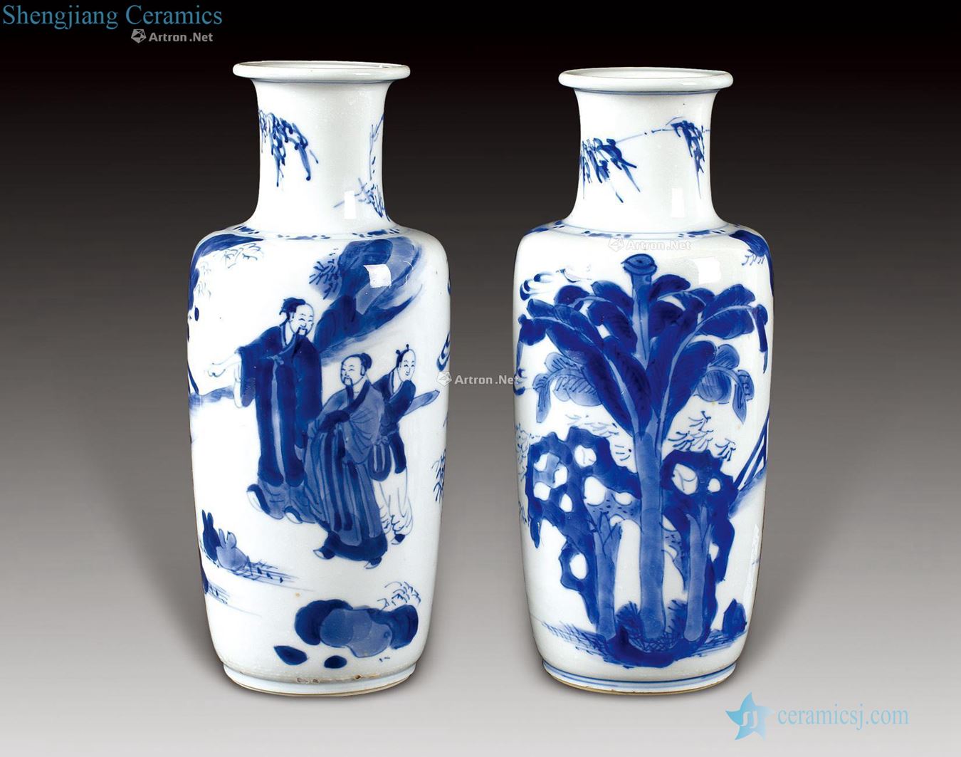 The qing emperor kangxi porcelain figures were bottles of (a)