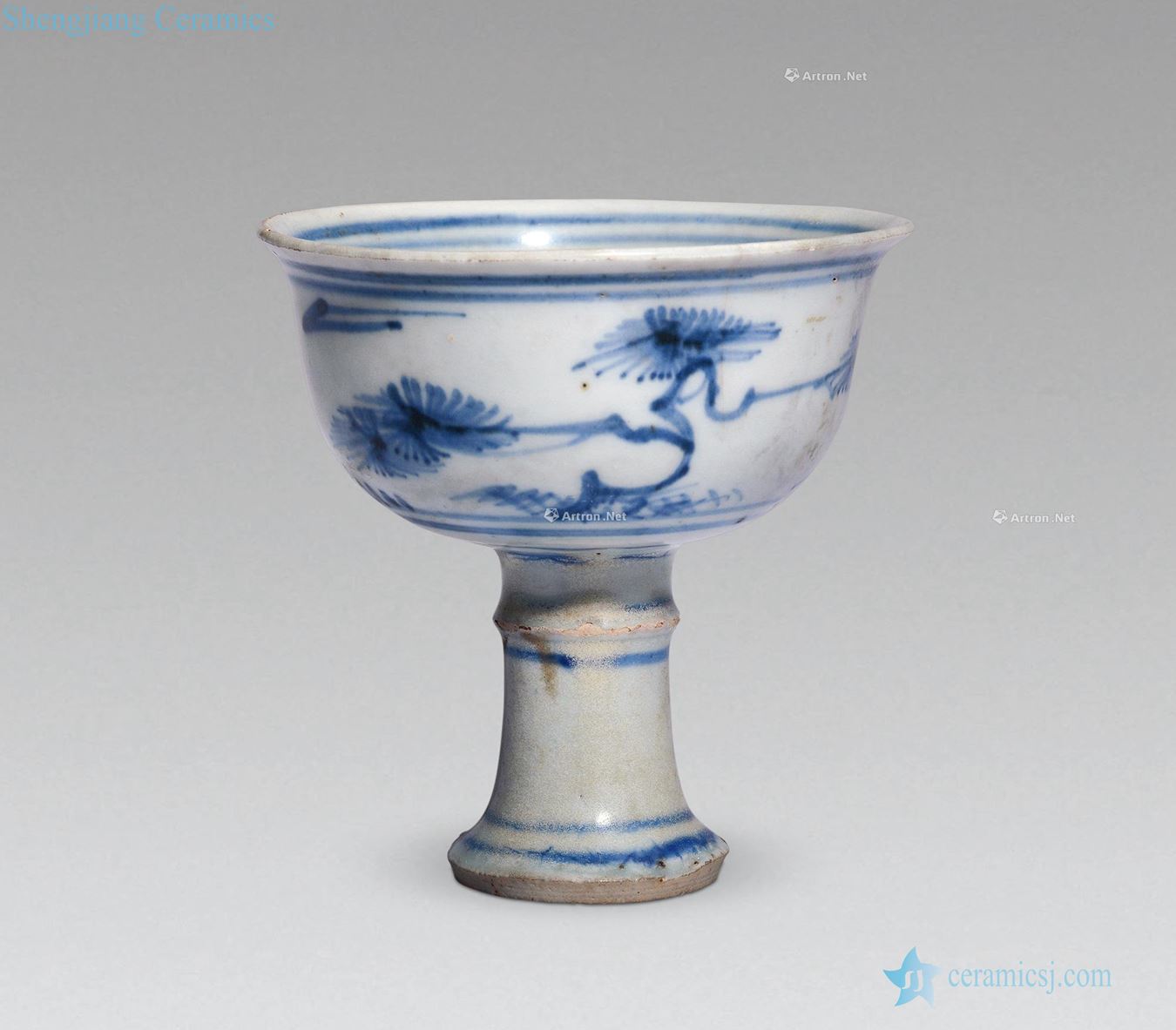 The yuan dynasty blue and white footed cup