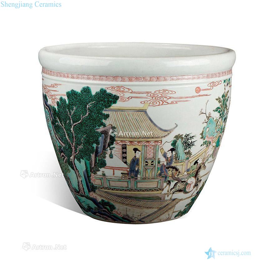 Qing guangxu Colorful stories of cylinder