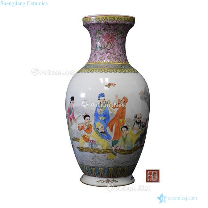 Pastel reign of qing emperor guangxu of the reward bottle