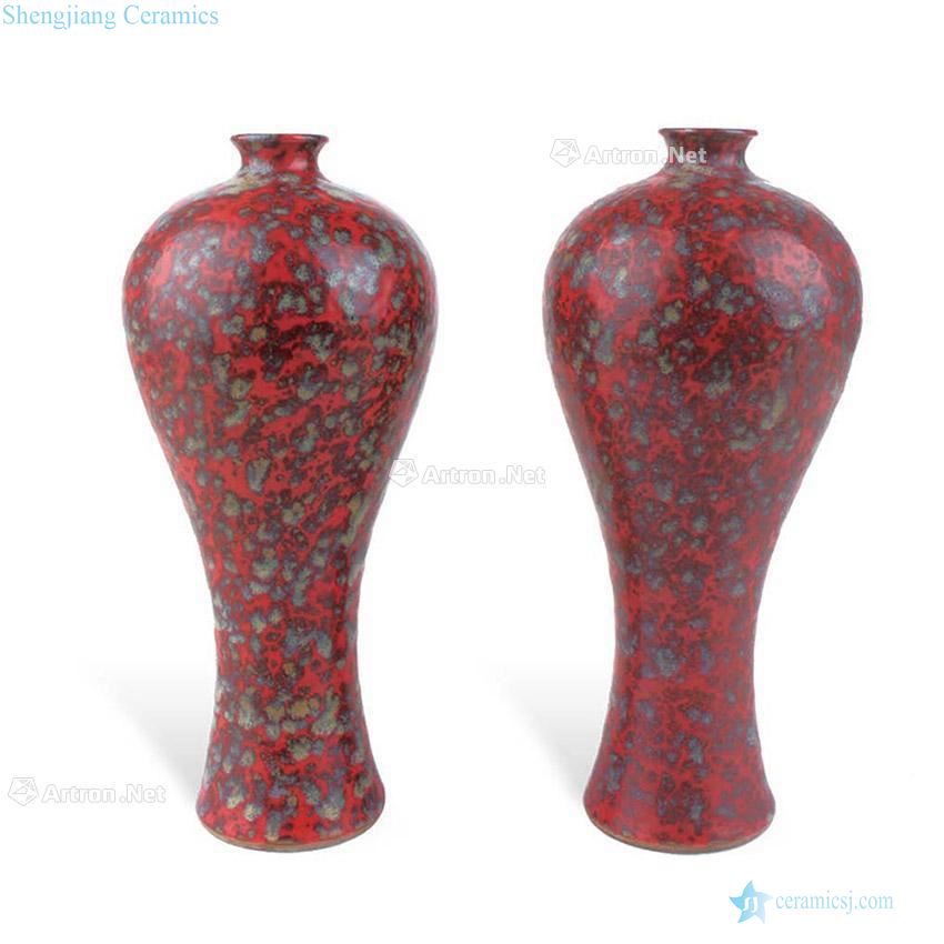 In the Ming dynasty Jun glaze plum bottle