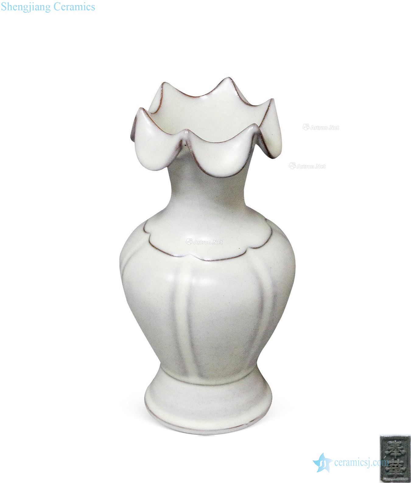The song dynasty Month, white glaze kiln mouth statue