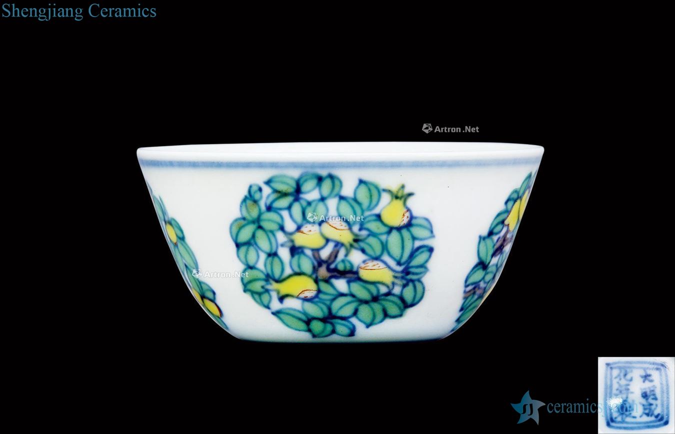 Ming dou CaiTuan flower fruit grain cup