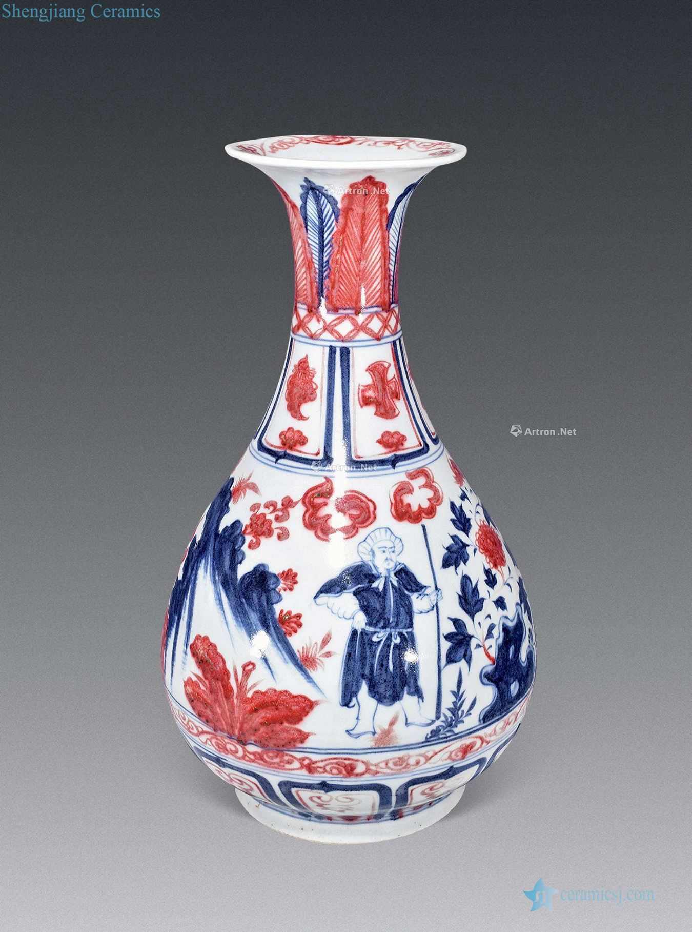 Stories of early Ming dynasty blue-and-white youligong grain okho spring bottle