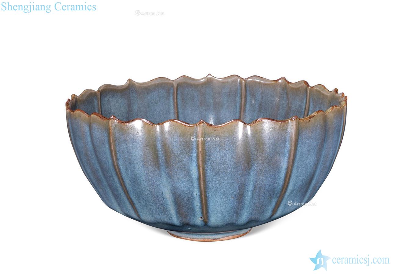 The song dynasty The azure glaze masterpieces petals bowl