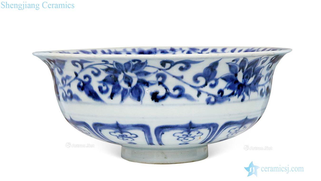 yuan Blue and white dragon wrap green-splashed bowls