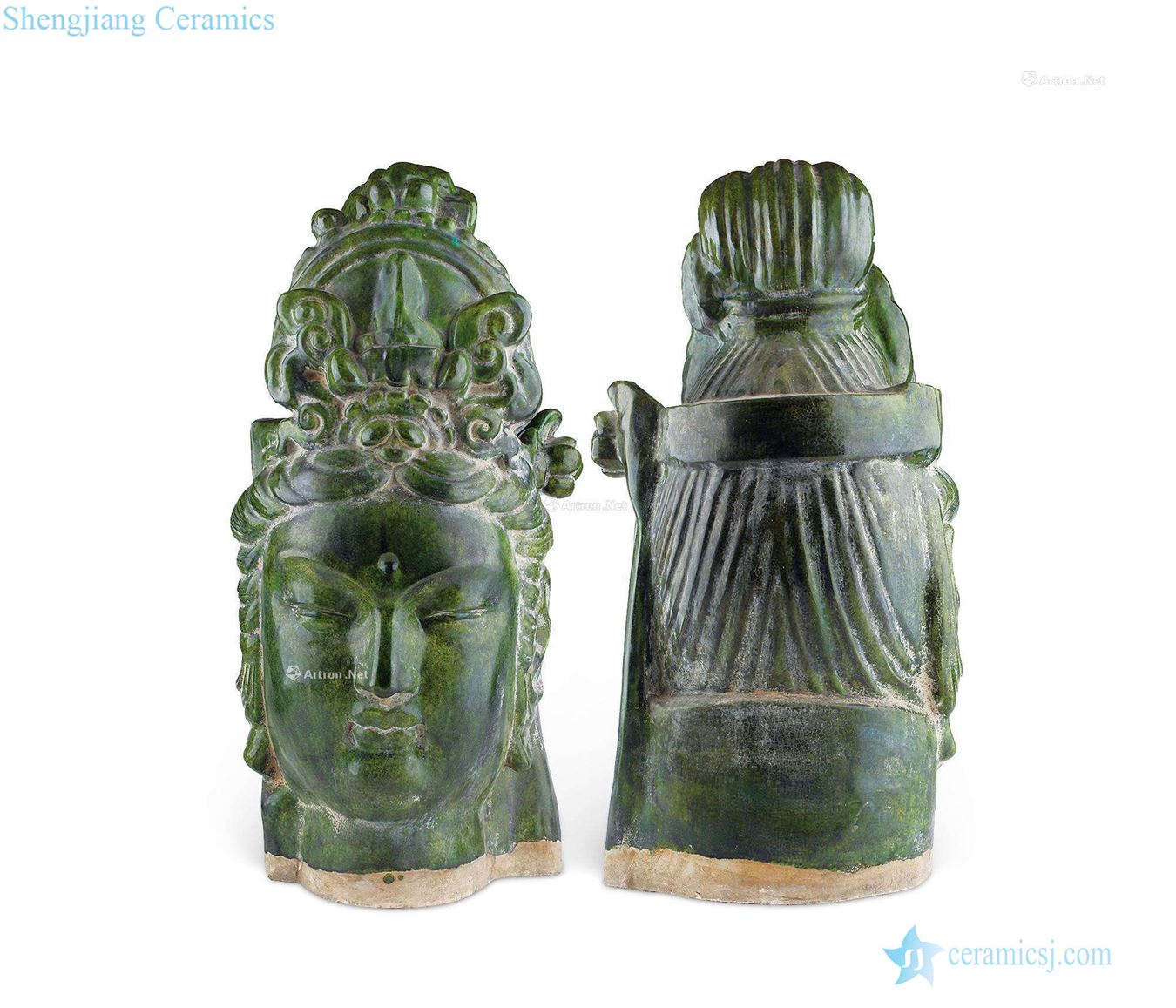 Tang dynasty style Green glaze Buddha first
