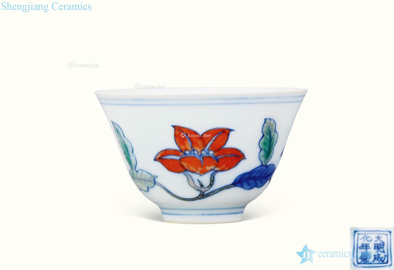 Ming Dou colors branch flowers grain cup