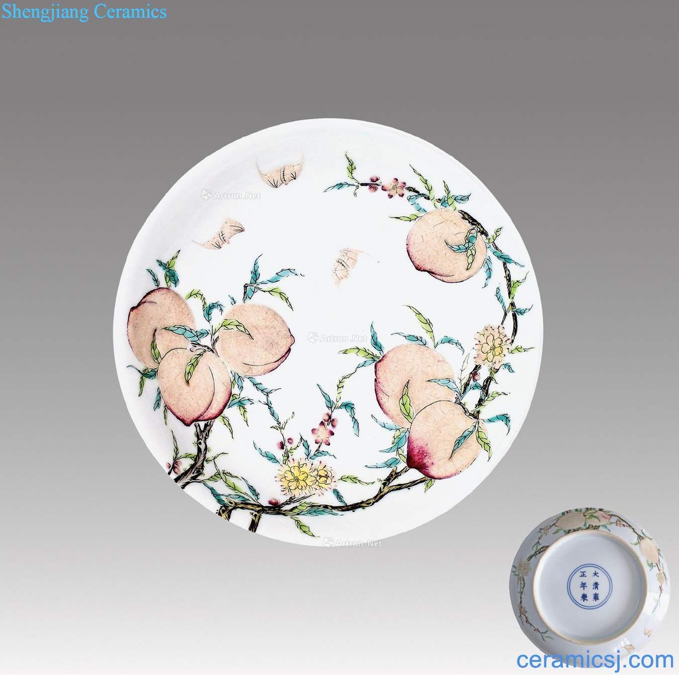 Qing yongzheng pastel nine disc