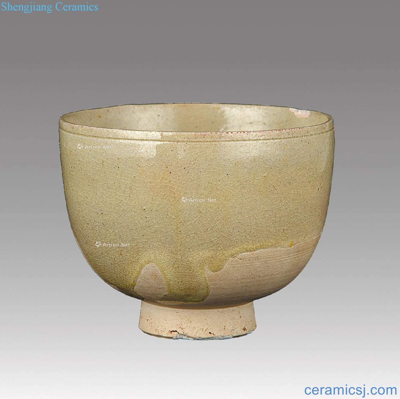 beiqi Phase state kiln green glazed bowl