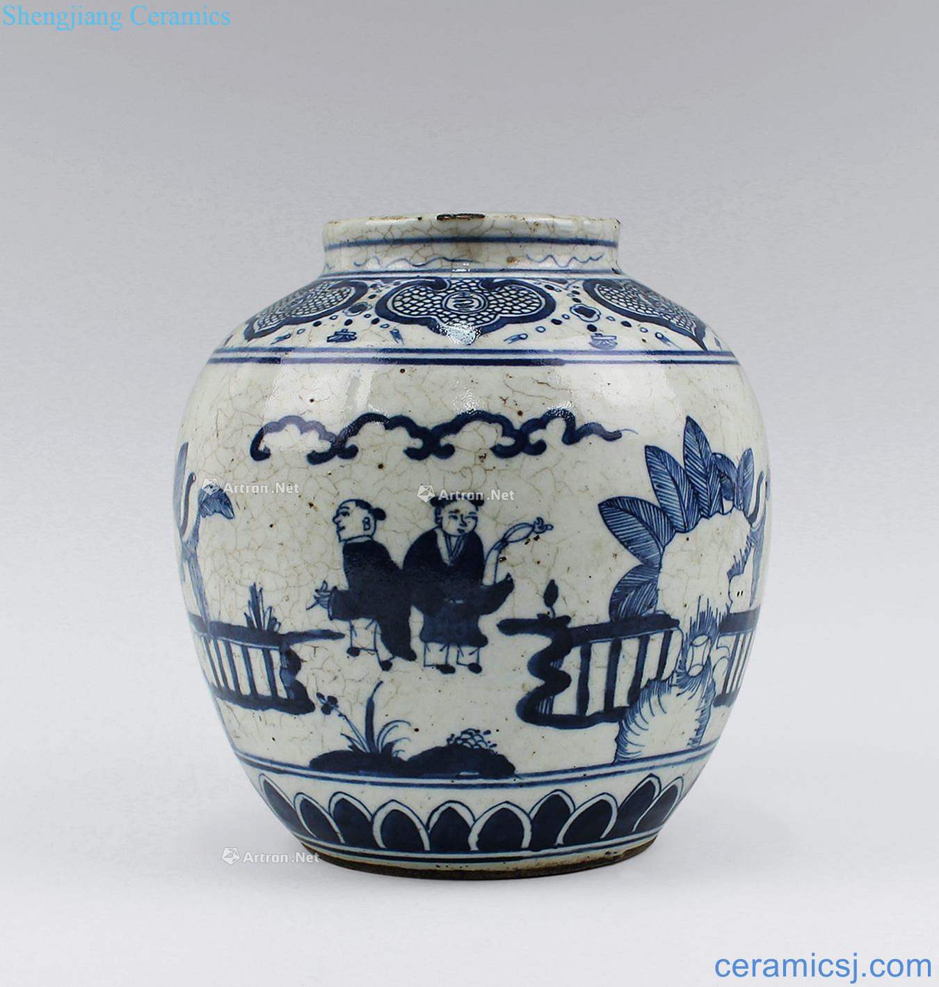 Qing dynasty blue-and-white YingXiWen live tank