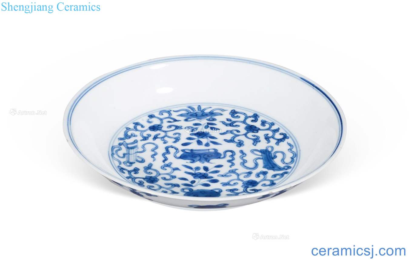 The qing emperor kangxi Blue and dark the eight immortals flower tray
