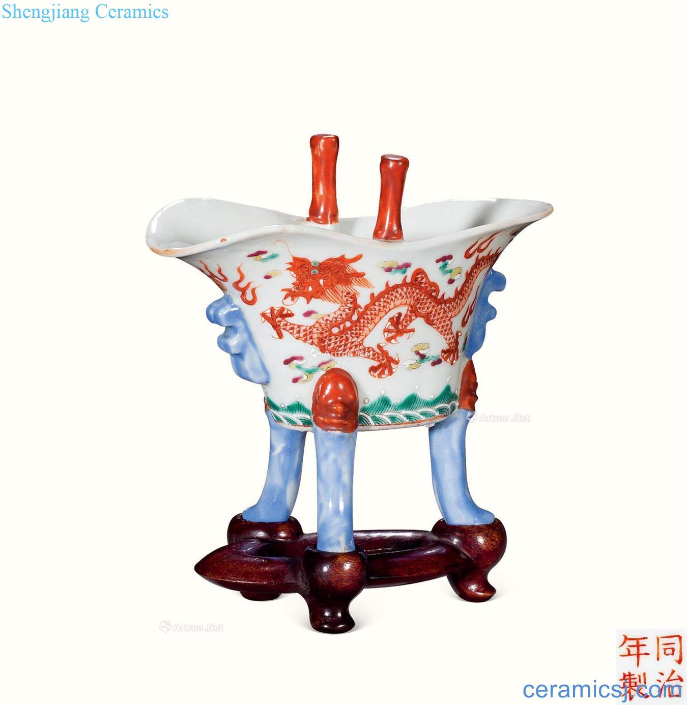 dajing Pastel YunLongWen goblet