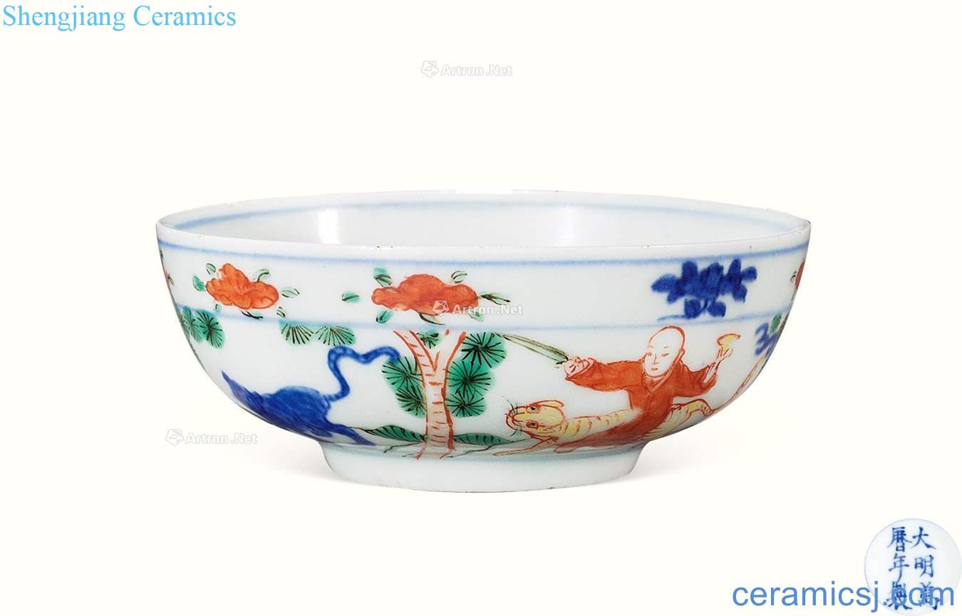 Ming wanli Stories of blue and white color chart bowl