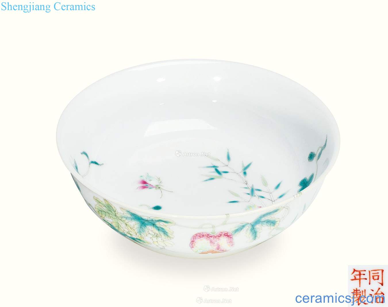 Dajing pastel the flourishing of descendants of stretch green-splashed bowls