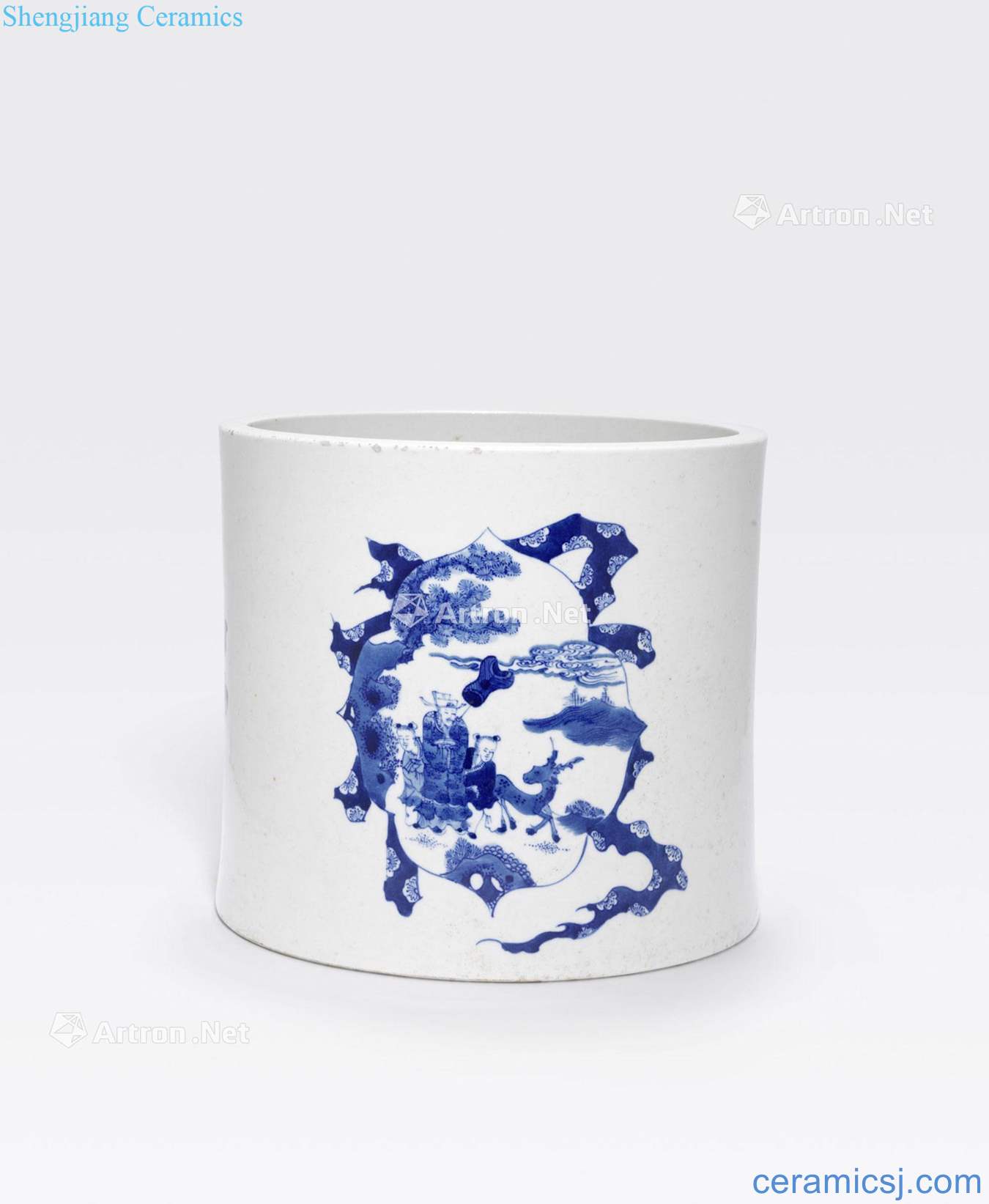 Newest the Qing/Republic period A BLUE AND WHITE BITONG