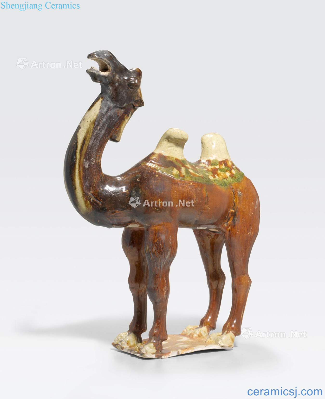 Tang dynasty A SANCAI GLAZED POTTERY CAMEL