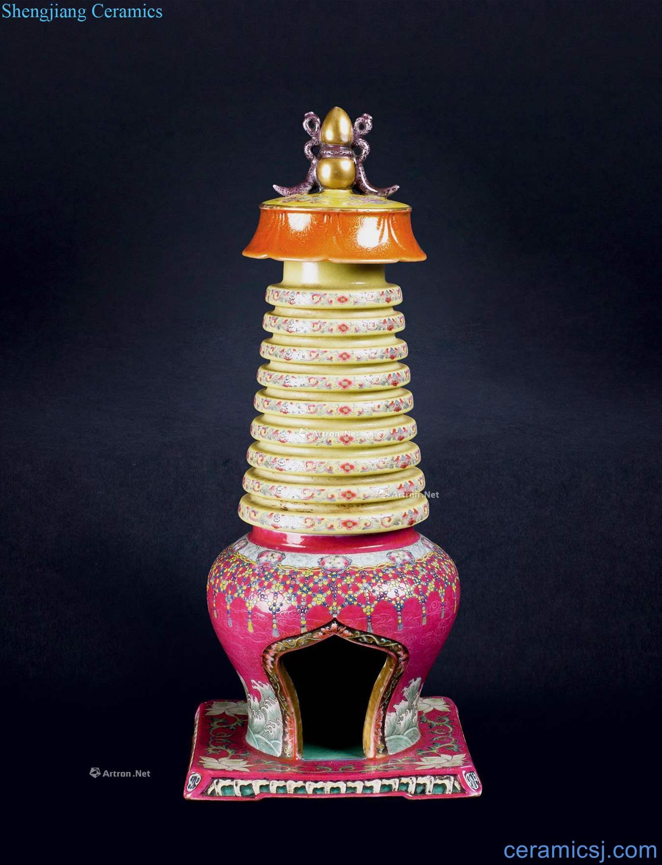 Clear pastel stupa