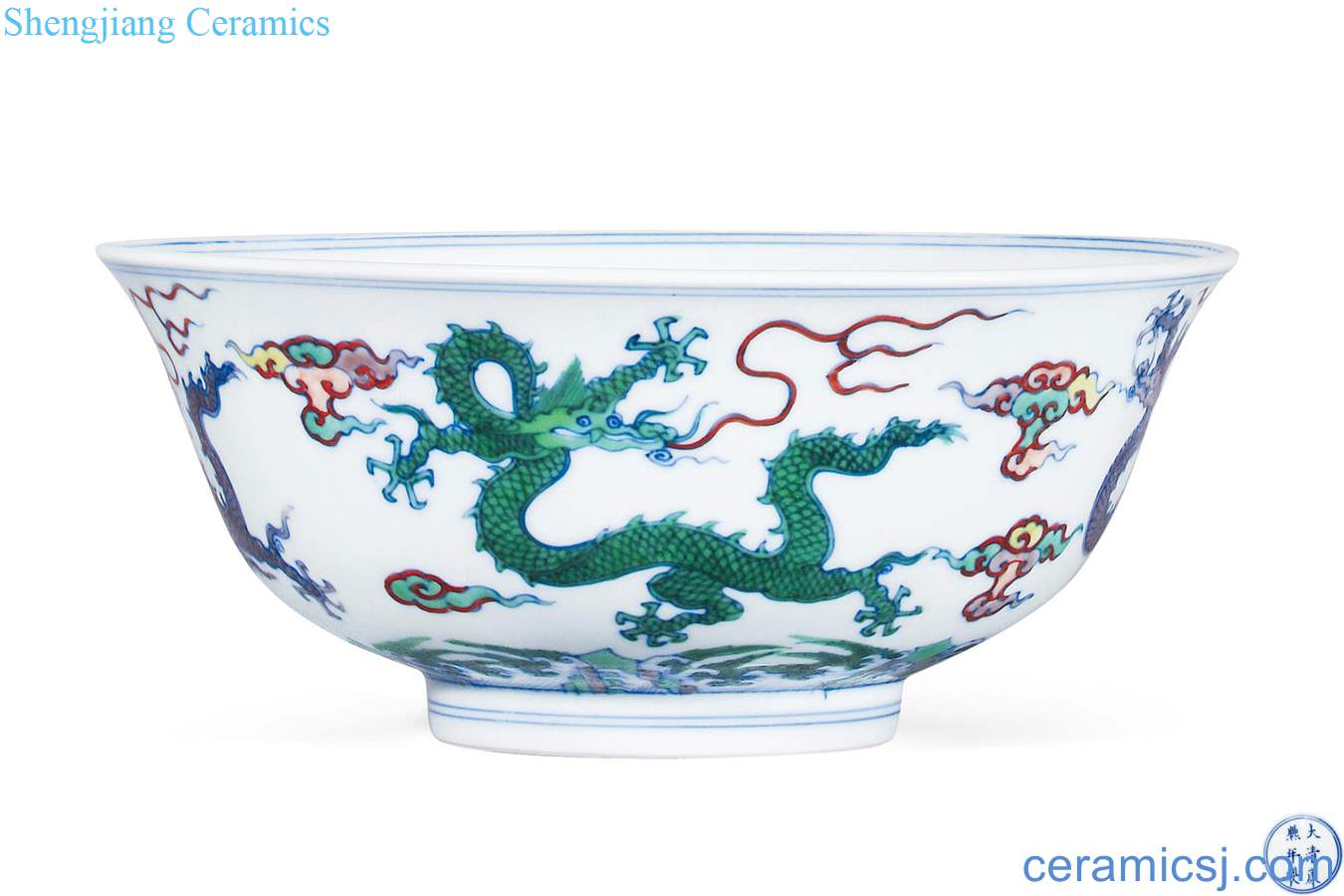 The qing emperor kangxi Bucket YunLongWen bowl