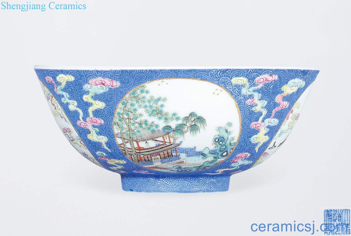 Qing daoguang to rolling way pastel blue vega and bowl