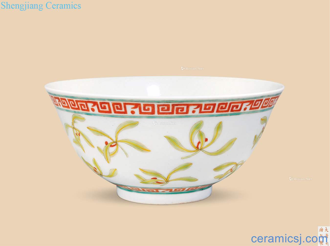 Qing guangxu bowl the pastel blue pattern