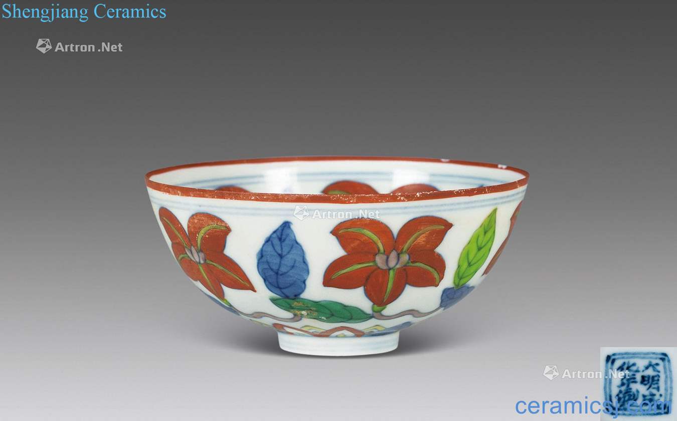 Chenghua chenghua colors fighting skill flower bowls